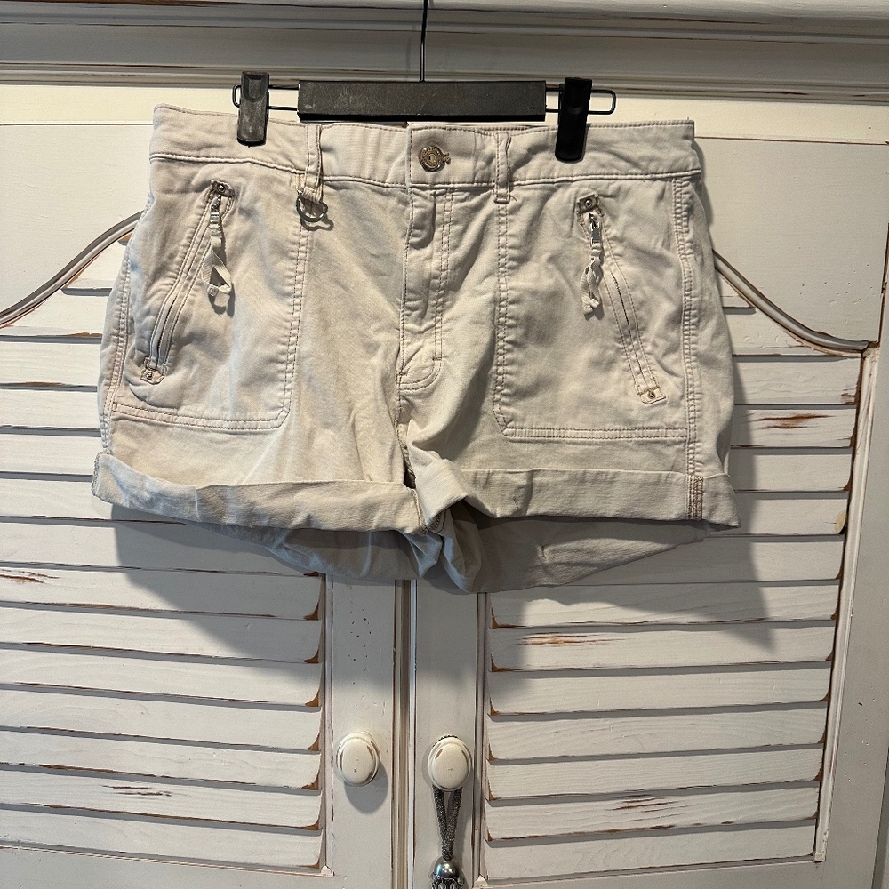 White House Black Market Cream Shorts